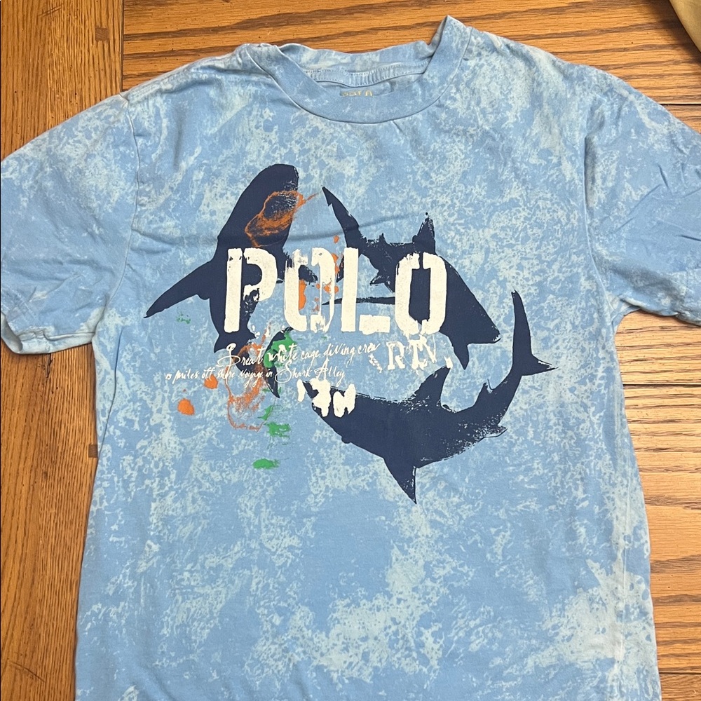 Polo by Ralph Lauren Blue Shark Graphic Tee